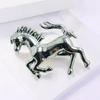 Contemporary Alloy Horse Brooch Creative Safety Lapel Pin For Daily Use Special Occasions Secure Backing