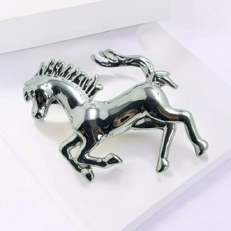 Contemporary Alloy Horse Brooch Creative Safety Lapel Pin For Daily Use Special Occasions Secure Backing