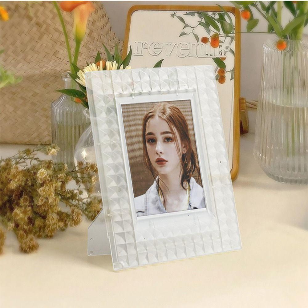 Desktop Decor Instant Camera Photo Frame Rivet Card Display Stand for Polaroid/Fujifilm Instax