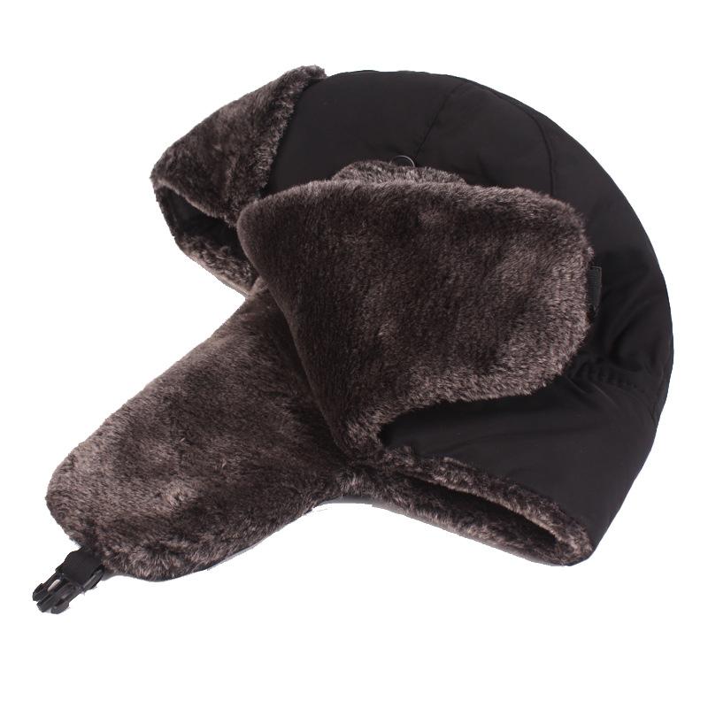 Wind and Snow Cap Men's Lei Feng Cap Winter Hat Thickened Velvet Ear Protection Cap Cycling Windproof Cap Male Hat