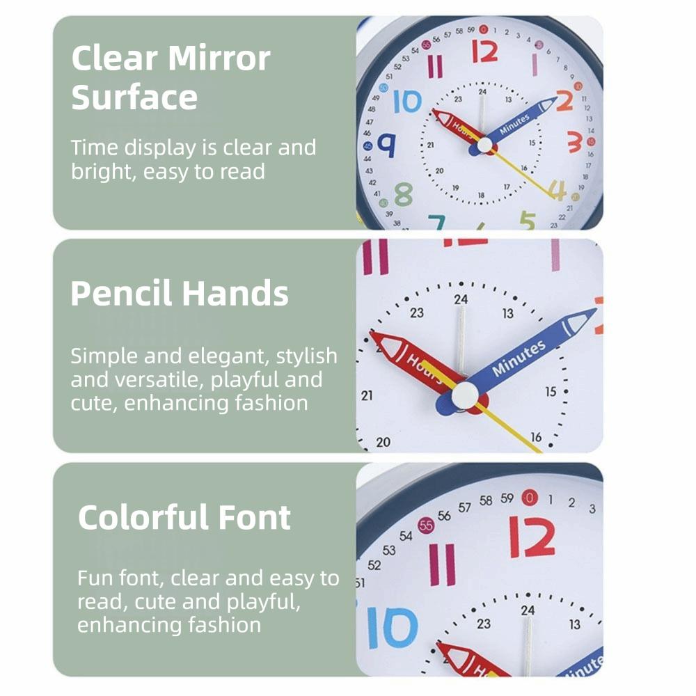 Battery Operated Children's Alarm Clock Portable Desk Clock Retro Alarm Clock Time Management Tool