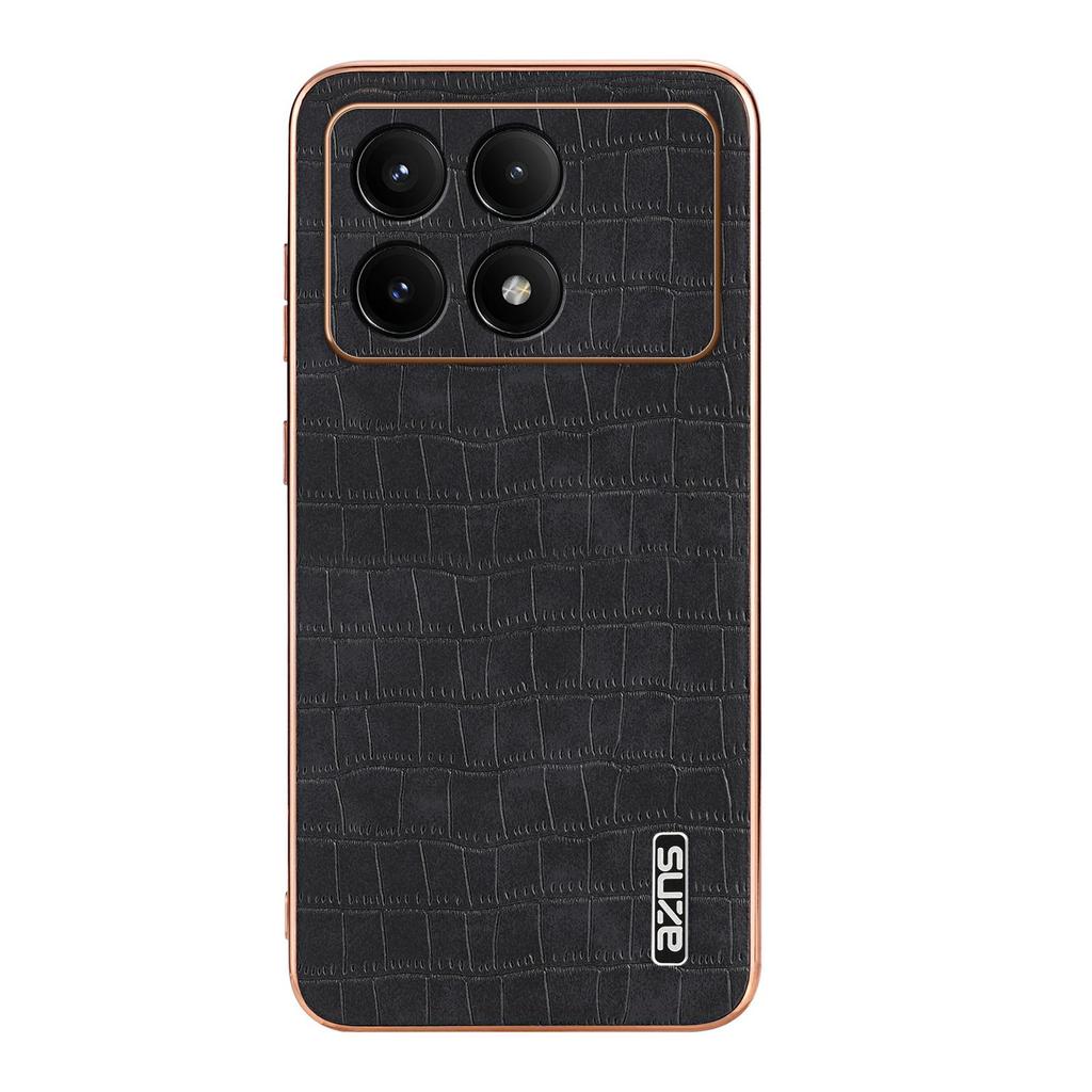 Xiaomi 15 Electroplated Crocodile Pattern Phone Case - Redmi K80/POCO F7Pro Anti-Fall Business Cover