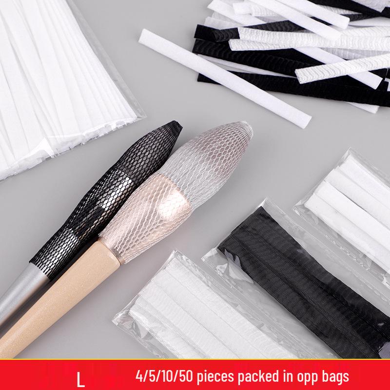 Transparent Plastic Protective Net Sleeves for Makeup Brushes - Available In Packs of 4, 5, 10, or 50