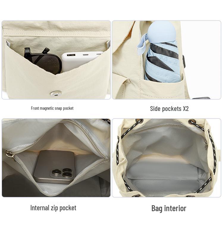 Korean-Style Large Capacity Drawstring Backpack for Outdoor Sports & Casual Use