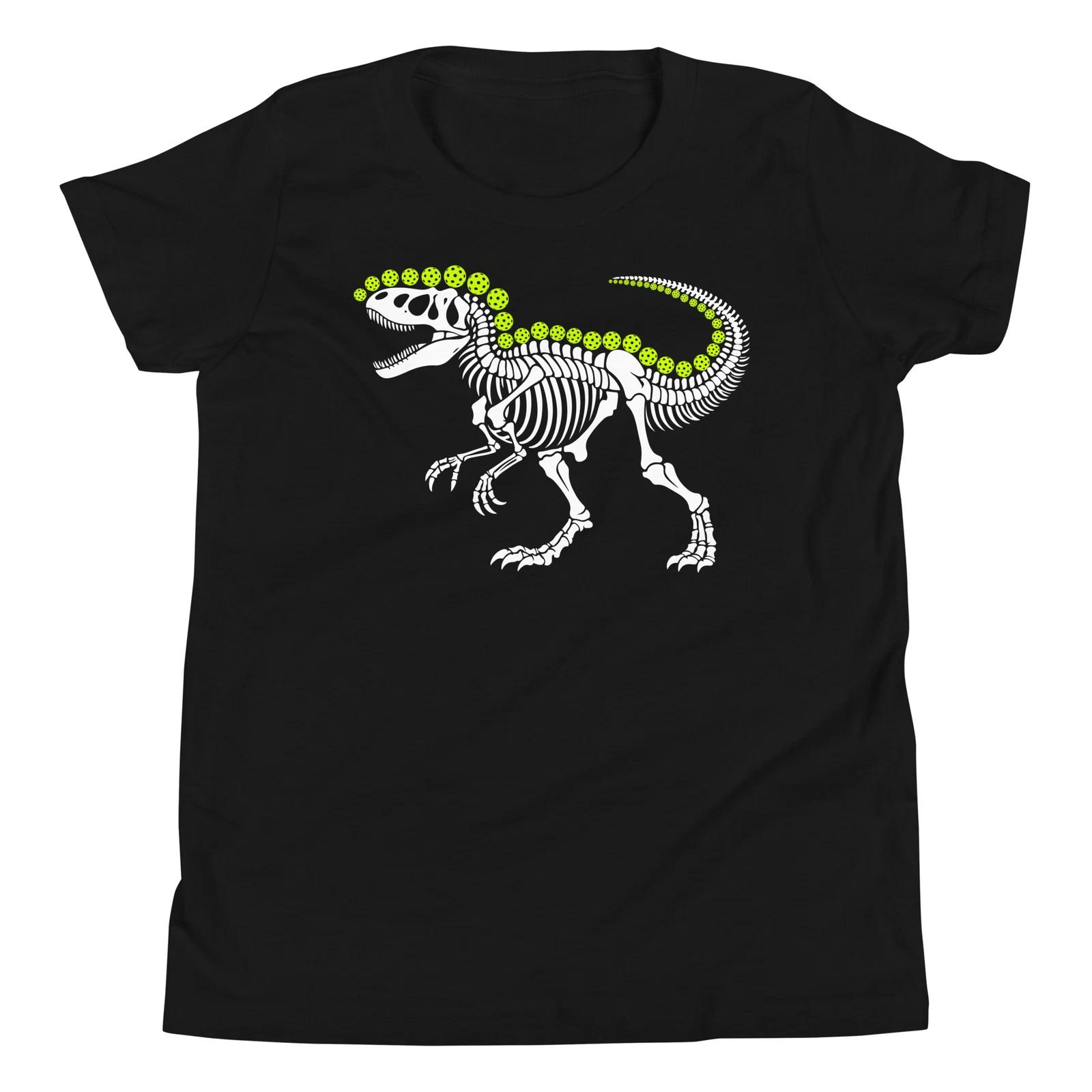 Pickleball Tyrannosaurus T Rex Funny Pickle Ball Dinosaur Lover Youth T-Shirt 110