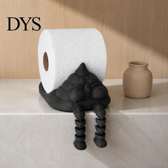 Bathroom Toilet Paper Stand Funny Poop Towel Holder, Creative 3D Printed Roll Fun Household Dispenser Stand, Stable Base Decorative for Prankster