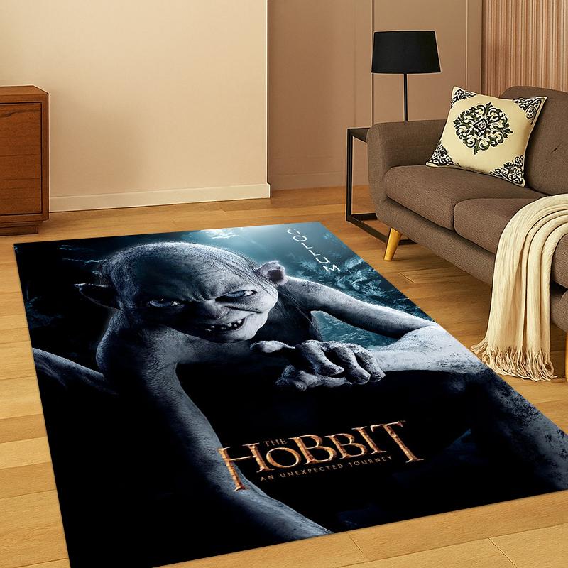 Movie L-Lord of The Rings H-Hobbit Carpet Rug for Bedroom Living Room Sofa Playroom Doormat Home Decor,Kid Area Rug Non-slip