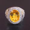 Citrine Oval Cut Gemstone With 925 Sterling Silver Ring For Men's #A930 JL375669159460