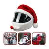 Red Christmas Santa Claus Costume Hat Motorcycle Helmet Cover DIY Decoration
