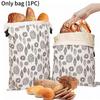L Zipper Linen Cotton Beeswax Bread Bag Double-Layer with Buckle Reusable Food Storage for Bakery Eco-Friendly Sandwich Wrap