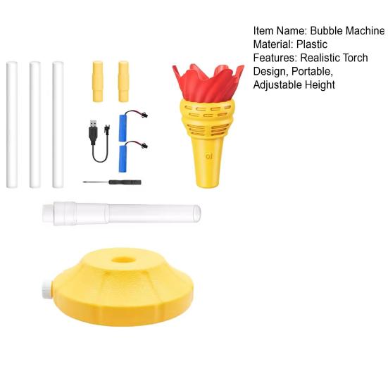 Automatic Bubble Machine with Music And LED Light Adjustable Height Bubble Maker Standing Bubble