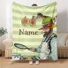 Custom Name Pettson Findus Theme Printed Blanket Perfect For Couch Bed Travel Outdoor Use Machine Washable Cozy Durable