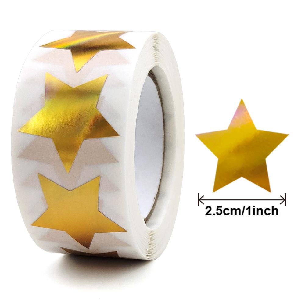 500pcs Glitter Star Stickers for Kids Reward Foil Student Behavior Planner Classroom Incentive Supplies Christmas Decorate Gifts