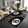 Tapis de sol Y2K Lucky 8 Ball en Velours Bas Imprimé pour Salon, Tapis de Sol Intérieur Vintage Décoration Imprimé Léopard Mode