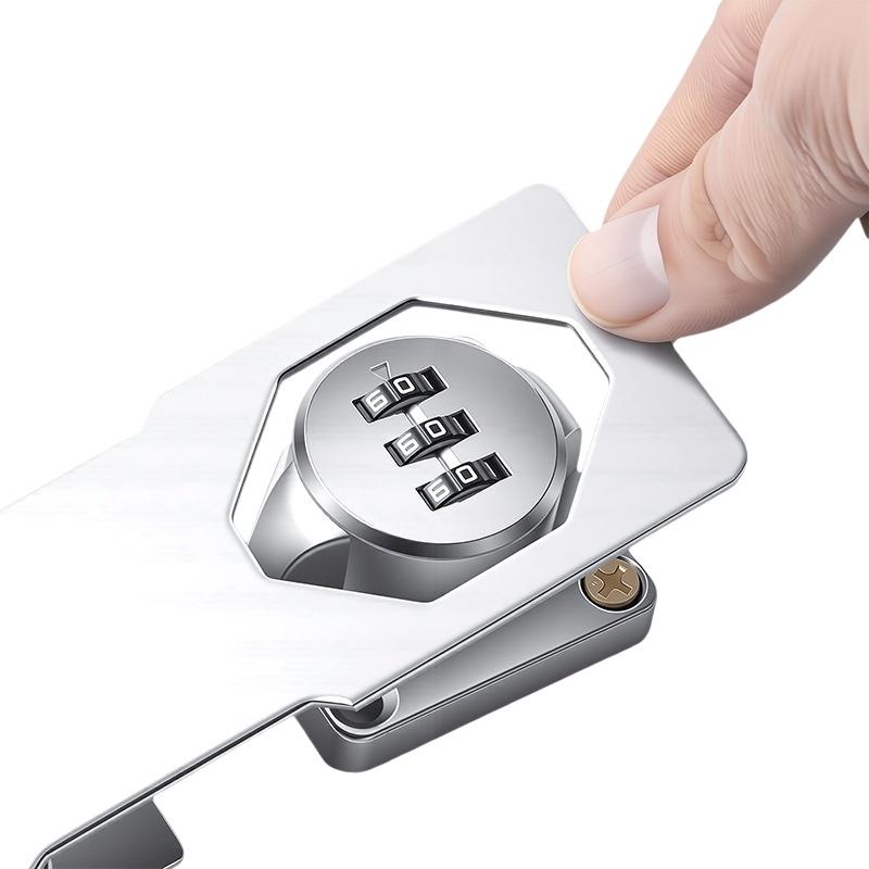 Cabinet Password Lock Drawer Lock 3-Digit Combination Password Lock Security Door Bolt Anti-theft Household Cabinet Hardware