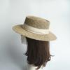 South Korea Ins Foreign Trade Seaweed Woven Flat Top Top Top Hat For Men And Women Summer Shading Vacation Beach Panama Tide Straw Hat
