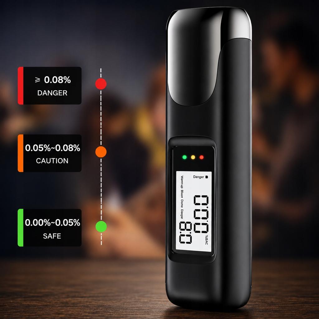 Digital Breathalyzer Portable Pocket Breathalyzer Abs High Kb