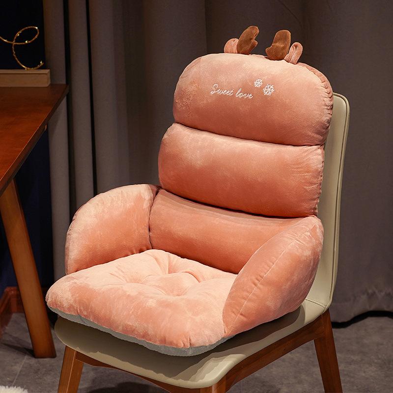 

Мультяшна Тварина Олень Динозавр Поперекова Підтримка Офісна Поперекова Подушка Подушка для Сидіння Стільця Поперекова Подушка для Дивана Подушка для Сидіння для Тривалого Сидіння 40*50*60cm（1.1kg） оленевий