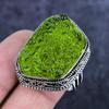 Natural Moldavite Quartz Gemstone 925 Sterling Silver Jewelry Ring Size 10 ETC-14131