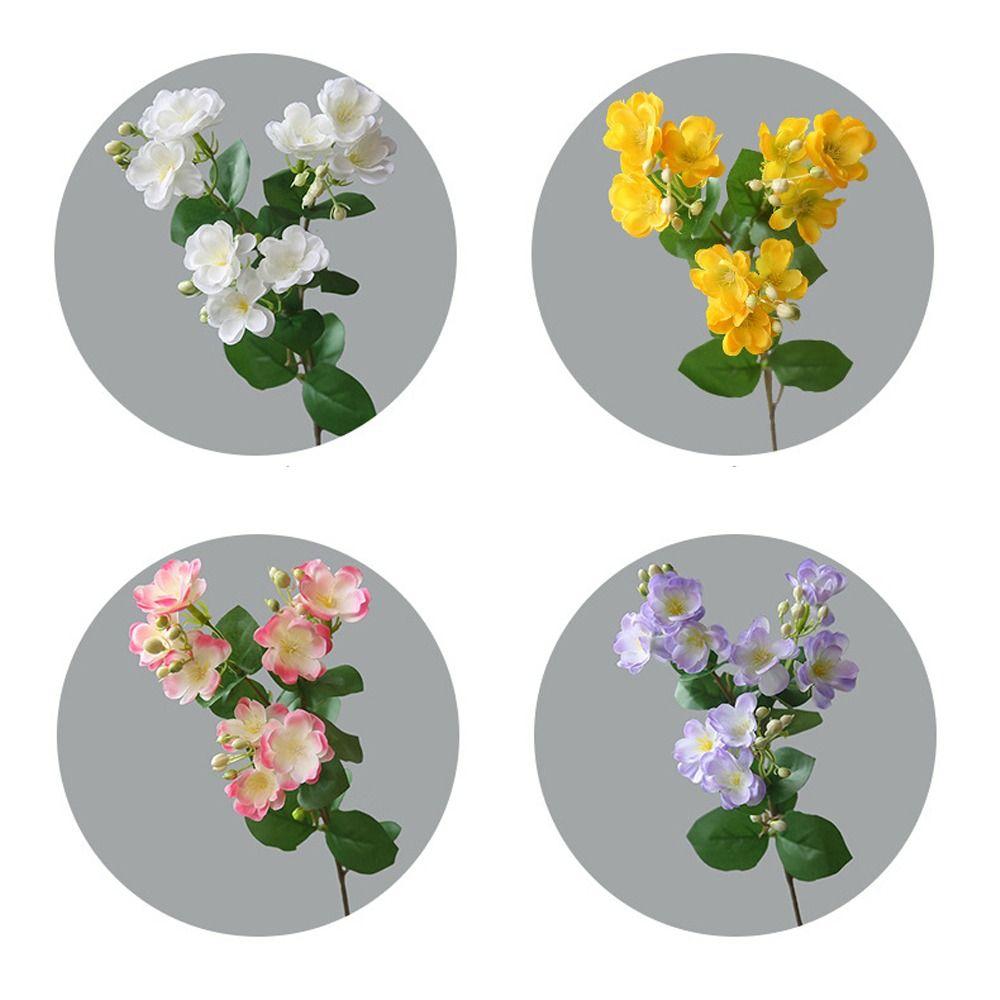 DIY Simulation Jasmine Lifelike Fake Flowers Artificial Silk Jasmine Flower  Home Office