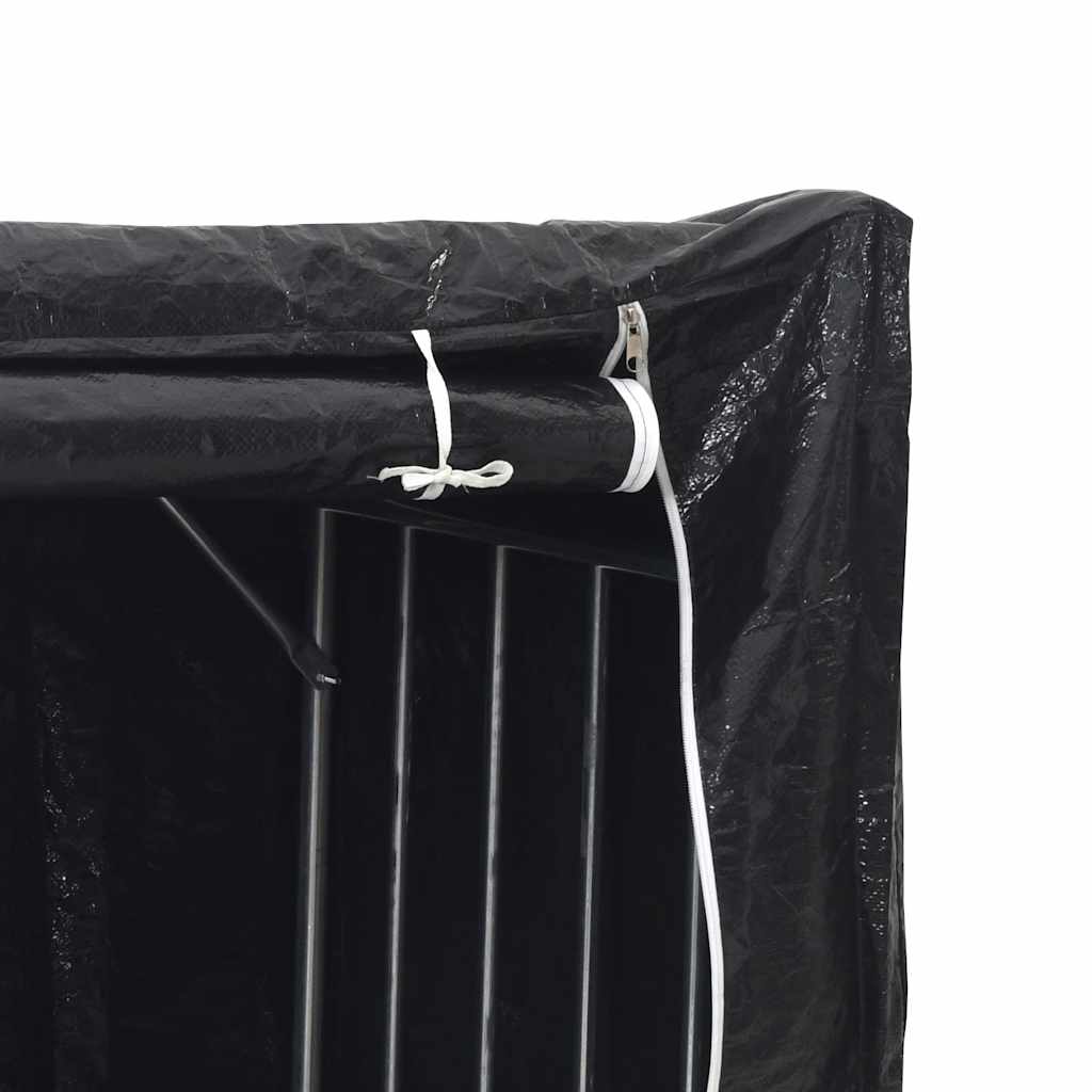 Firewood Rack with Rain Cover 151 x 80.5 x 110.5 cm Galvanized Steel