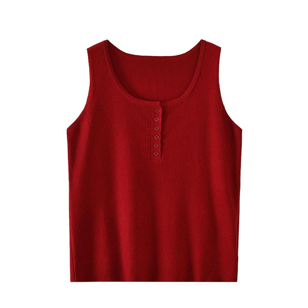 Zhi Xuan Plus Size Wool Blend Ribbed Stripe Tank Top for Women - 2026 Spring Collection, Wear Alone or Layered