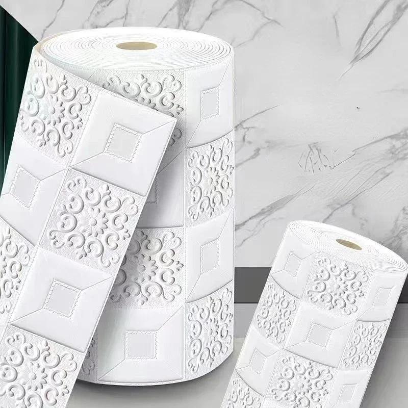 70cm*10m 3D Self-Adhesive Wallpaper Continuous Wall Stickers Living Room Bedroom Children's Room Home Decoration