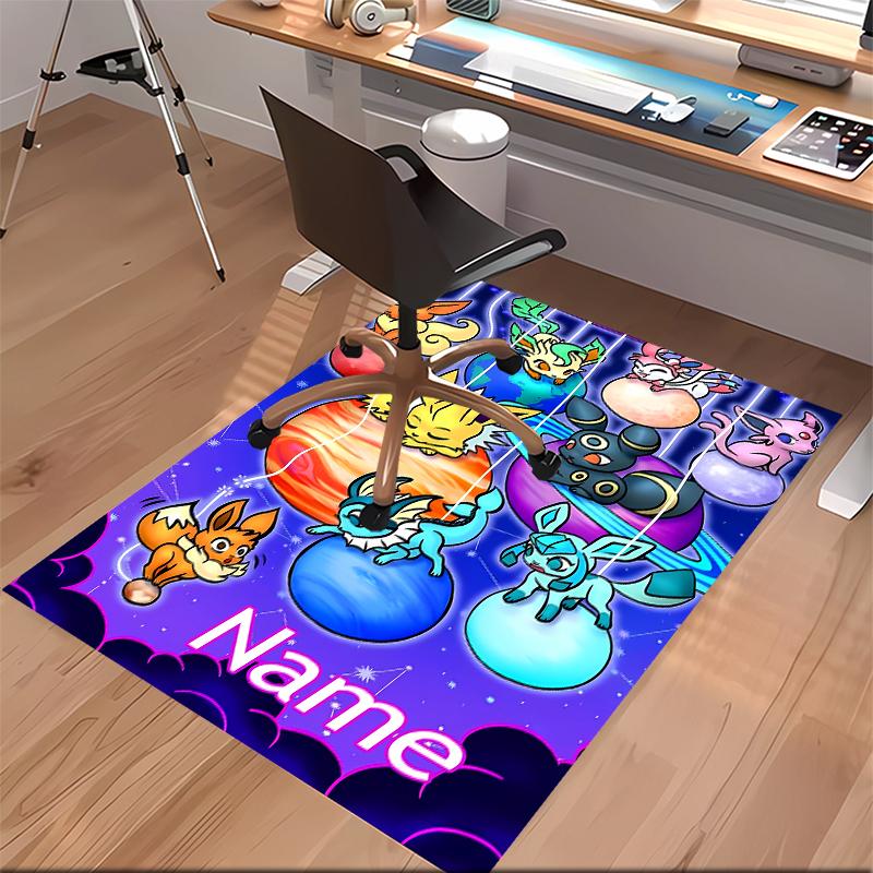 Custom Personalization Pokémon Print Area Rug - Soft, Washable Non-Slip Indoor Mat,Living Room,Home&Office Decorative Rug