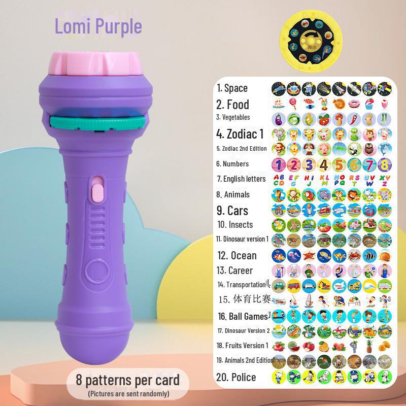 Luminous Projection Flashlight for Early Education - Children's Cognitive Light-up Toy