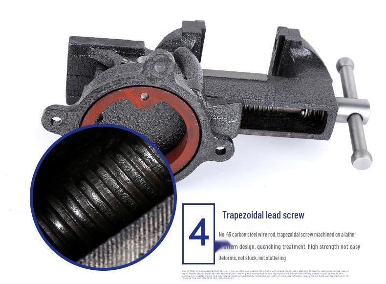 20-inch Heavy Duty 360-Degree Rotating Lightweight Bench Vise with Anvil and Pipe Wrench Stand