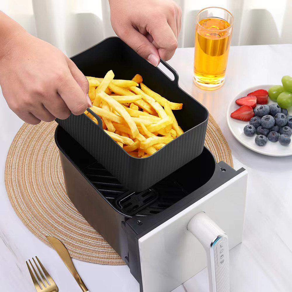 Thickened Silicone Air Fryer Mat and Deep Baking Pan