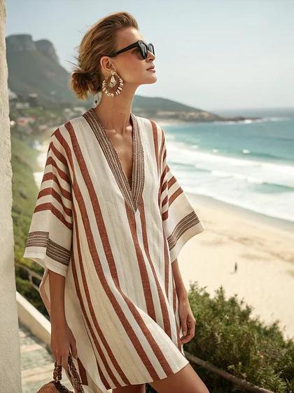 26Y2 Vacation Bikini Blouse Sunscreen Printed Beach Skirt European and American New Models