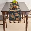 Table Flag Red Jacquard Tea Flag Fringed Ethnic Style Geometric Tv Cabinet Coffee Table Long Cover Decoration