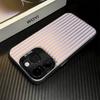 Gentle Purple Grey Stripe Shockproof Phone Case for iPhone 17 17E 16 15 14 13 12 11 Pro Max imitate Laser Silver hard Cover
