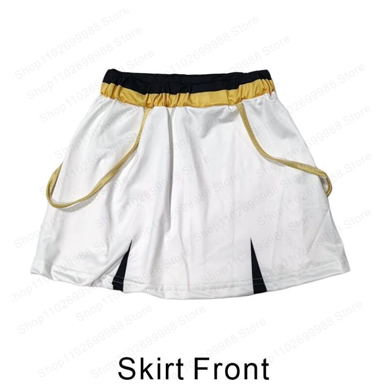 2025 Film Dämon K Pop Zoey Cosplay Kostüm für Mädchen Halloween Karneval Weiß Jägerjacke Weste Rock Dreiteiliges Uniformset