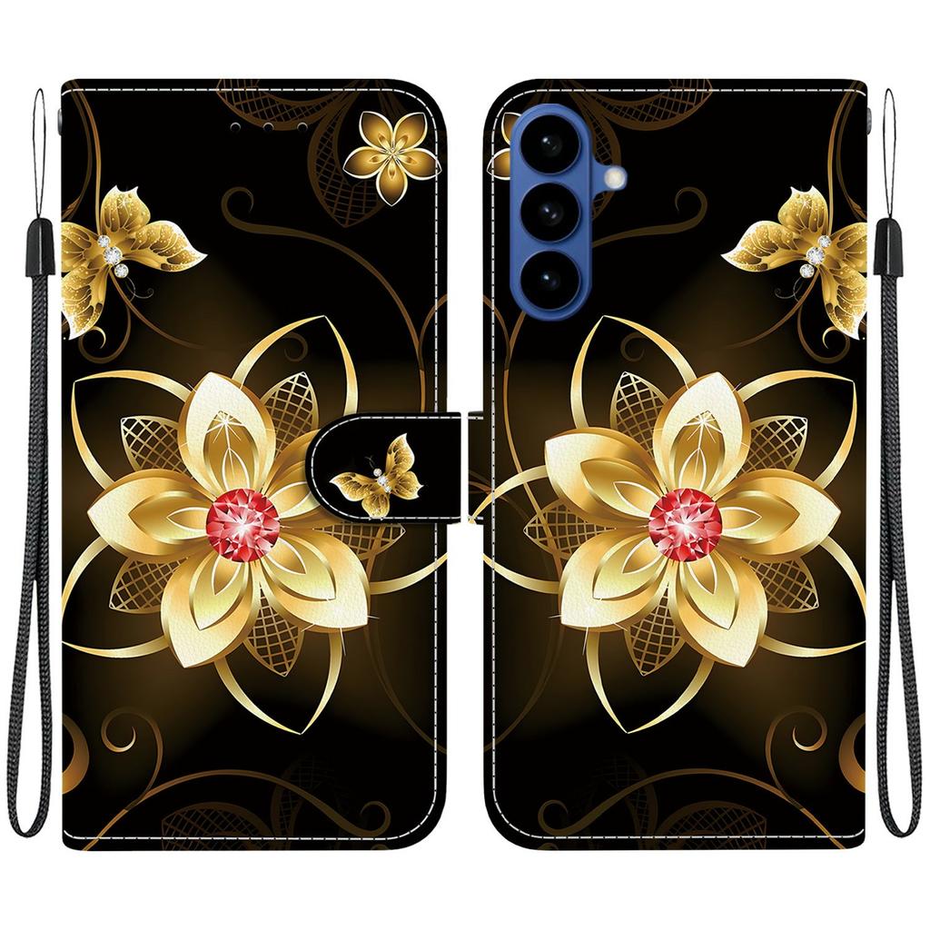 For Samsung Galaxy A57 5G Case Pattern Printing Leather Flip Wallet Phone Cover with Lanyard