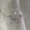2023 Xiaohongshu-Style Double Layer Butterfly Necklace - Trendy Punk Design for Women