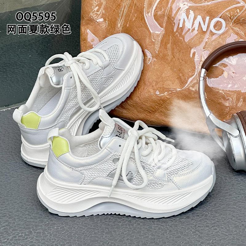 

Daddy shoes summer mesh breathable casual sports platform leather ins trendy comfortable running shoes 35