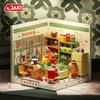 Capybara Super Town Series Building Blocks Retro Model Ornaments Bricks Desktop Ornaments Kids Educational DIY Toy Holiday Gifts