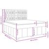 Box Spring Bed with Mattress Dark Grey 180 x 200 cm Fabric