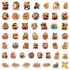 50 Capybara Doodle Stickers Suitcase Skateboard Car Decoration Stickers Waterproof Creative Animal Cartoon Stickers