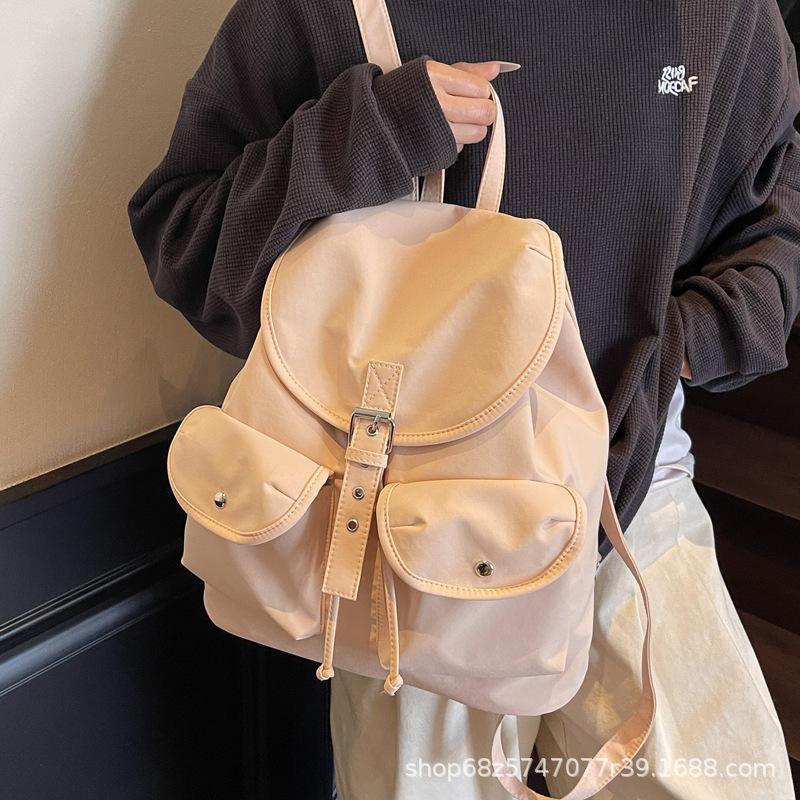 Niche 2025 spring new nylon Oxford cloth women's backpack large capacity simple casual backpack student schoolbag