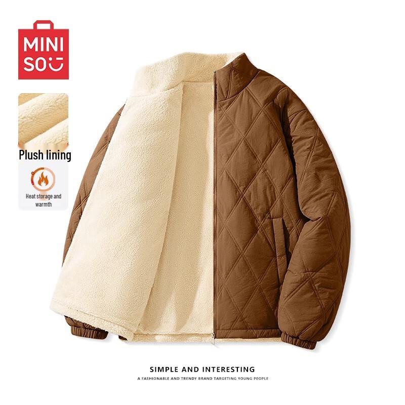 MINISO Men's Heavyweight Padded Stand-Collar Winter Jacket