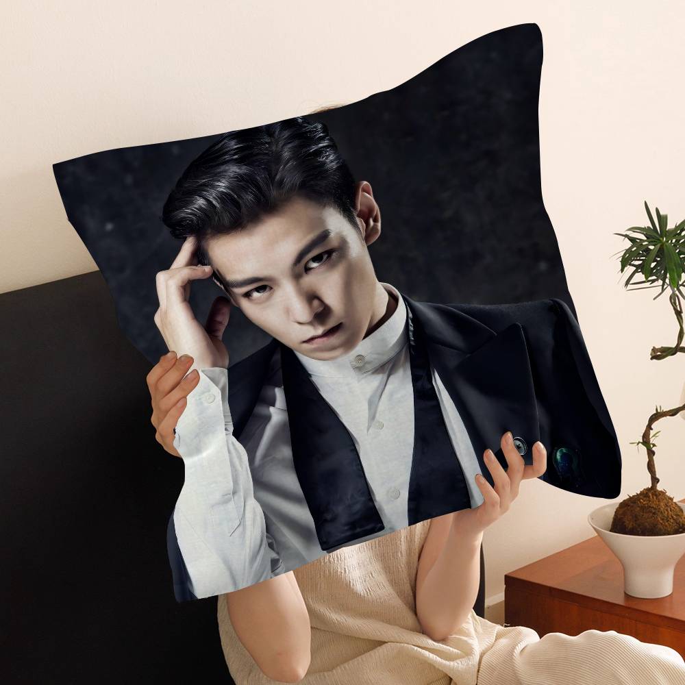 Korean Celebrity Singer T-TOP Pillow Cover Sofa Cushion Cover Home Room Decoration Children Gift