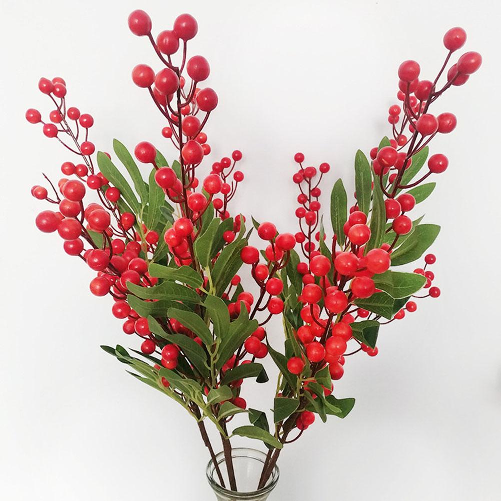 Simulated fruit 3fork blueberry berry branch perfect for home decor offices and New Year decorations made of materials