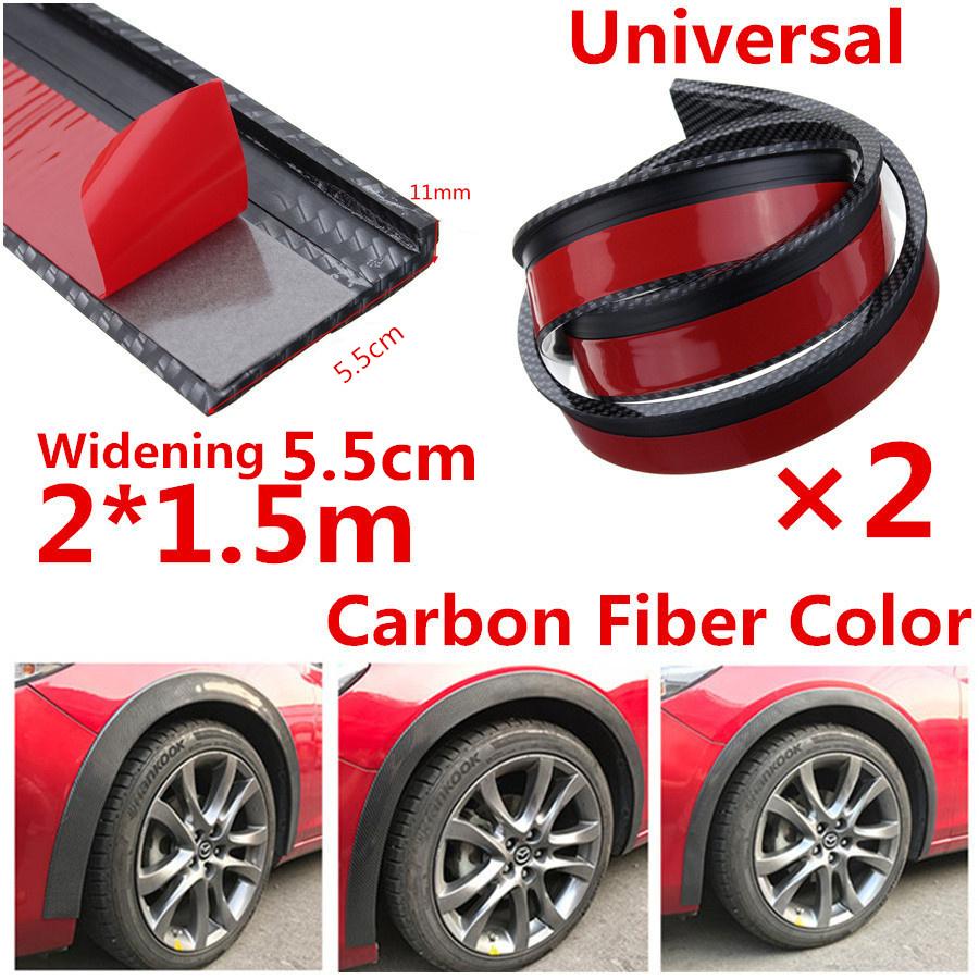 2ks 150cm Rozšíření lemu blatníku auta Lišta obočí kola Chránič rtu