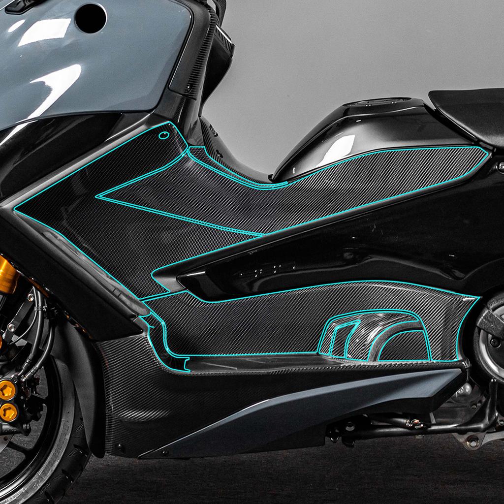 For 2025 Yamaha TMAX560 TechMax 3D Carbon Fiber Tank Decal UV-Resistant Anti-Yellowing High-Adhesion Mod Accessories