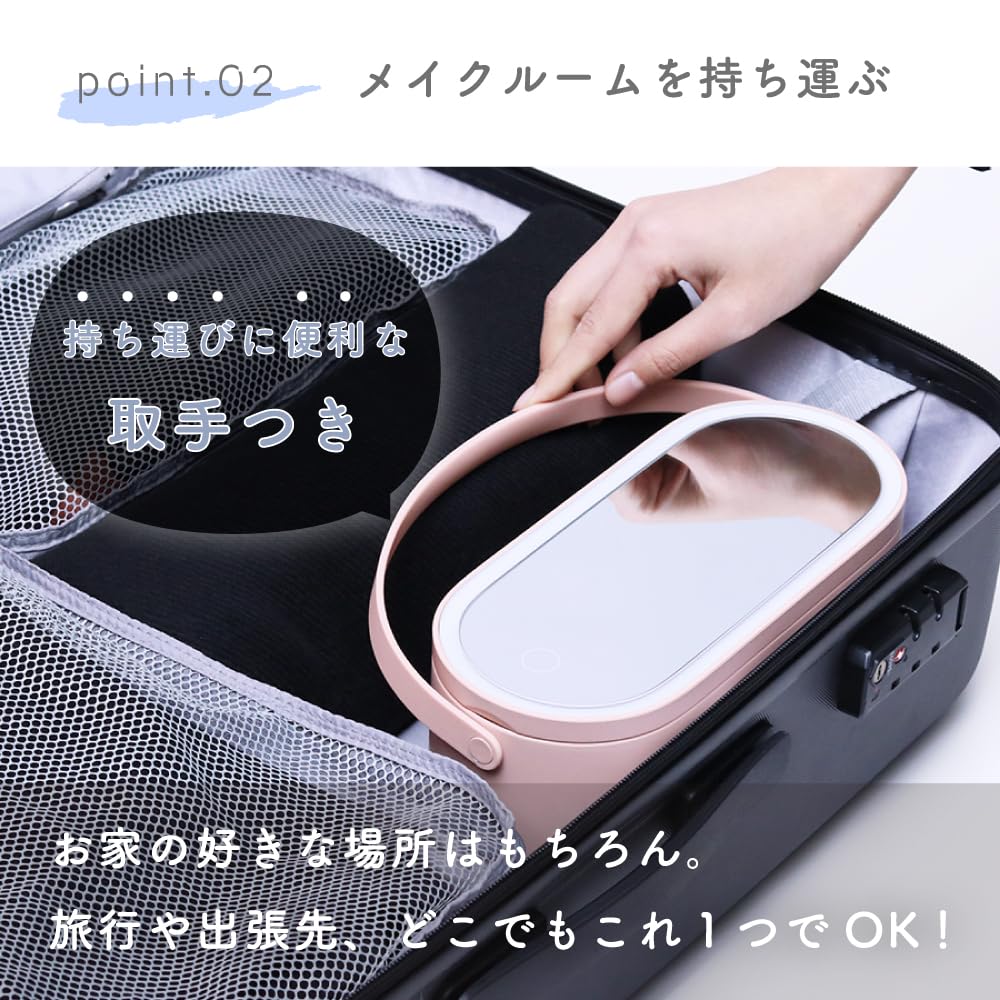 Portable Makeup Popular Tabletop Mirror with Makeup Lighted Stand LED Stepless Brightness Natural Light Uniform USB Cosmetic Portable [Domestic