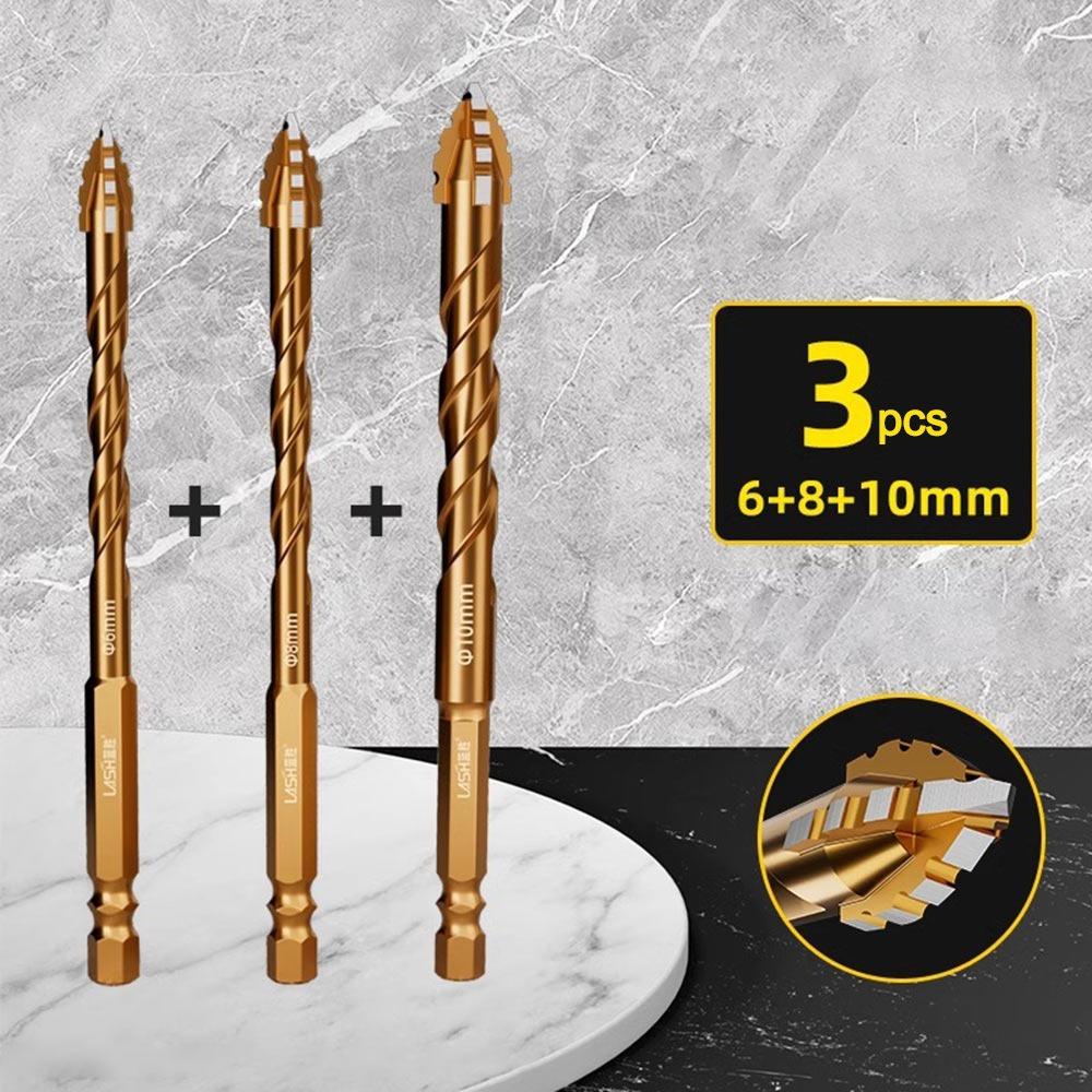 2/3/4/5Pcs Four-Edged Eccentric Drill Bit Skewed Head Concrete Drill Bit Set  Drilling Tool
