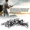50 PCS High Tensile Strength Fishing Barrel Swivels Copper Mini Fishing Rolling Swivels 17mm Black Carp Fishing Swivels Streams